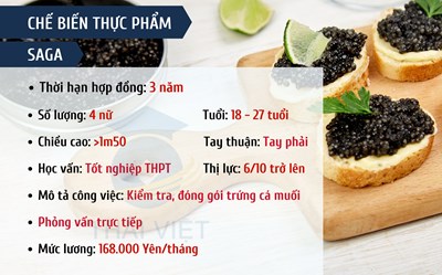 ĐƠN HÀNG CHẾ BIẾN THỰC PHẨM - SAGA